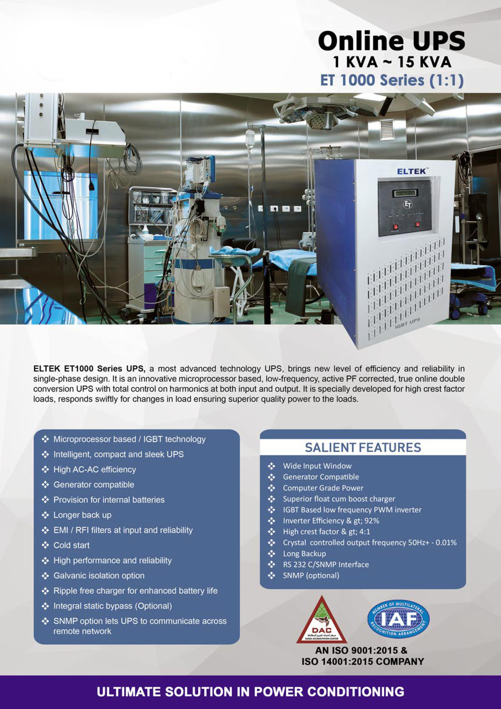 Single Phase Online UPS